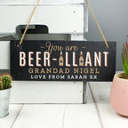 Personalised Beer-illiant Hanging Slate Plaque | Hanging Decorations & Signs | Inspired Creative Gifts
