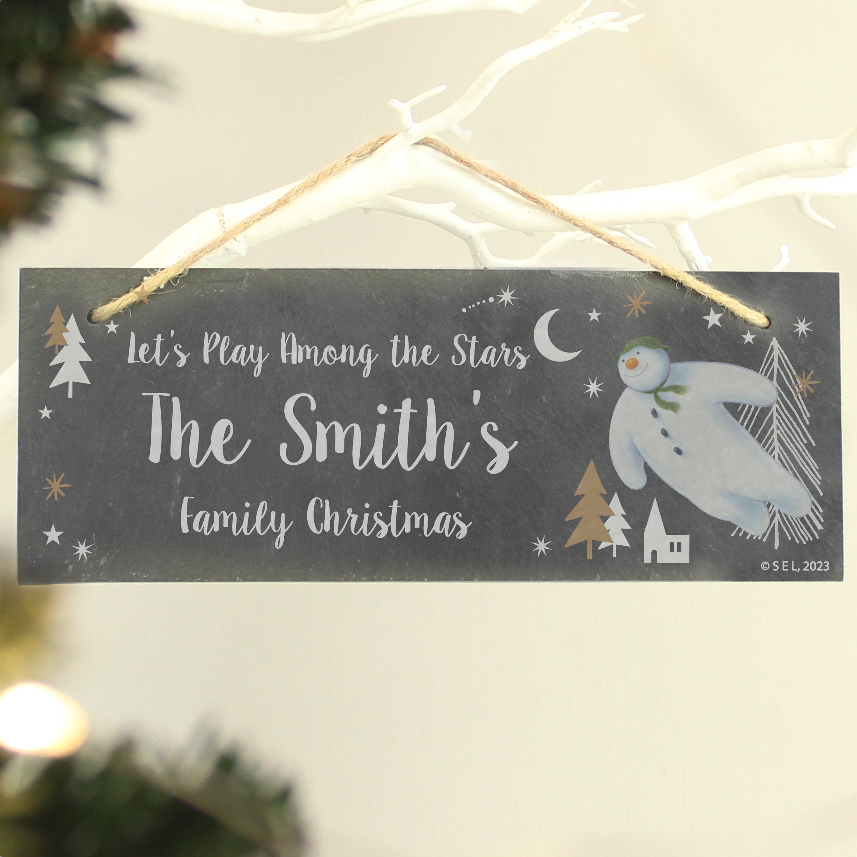 Personalised The Snowman Magical Adventure Hanging Slate Plaque |  | Inspired Creative Gifts