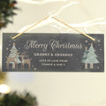 Personalised Christmas Reindeer Hanging Slate Plaque for Christmas