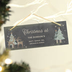 Personalised Christmas Reindeer Hanging Slate Plaque for Christmas