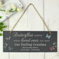 Personalised Memorial Butterflies Appear Slate Hanging Ornament | Memorial Gift