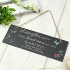 Personalised Memorial Butterflies Appear Slate Hanging Ornament | Memorial Gift