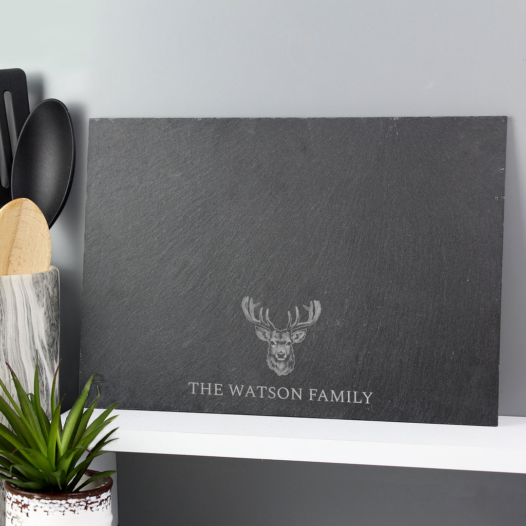 Personalised Stag Slate Placemat | Kitchen, Baking & Dining Gifts | Inspired Creative Gifts