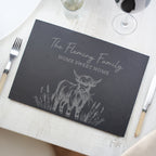 Personalised Highland Cow Slate Placemat | Kitchen, Baking & Dining Gifts