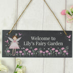 Personalised Fairy Princess Garden Hanging Slate Sign