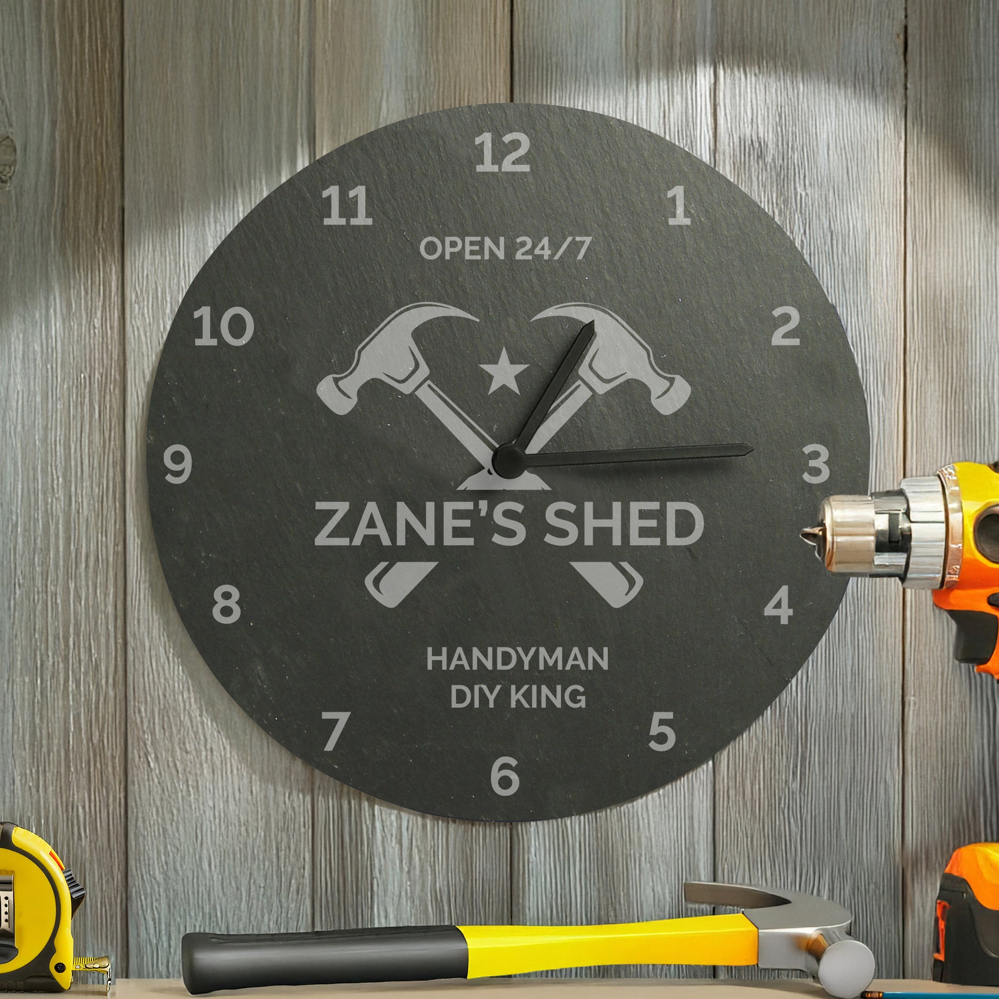 Personalised Tools Slate Clock - Clocks & Watches - Inspired Creative Gifts