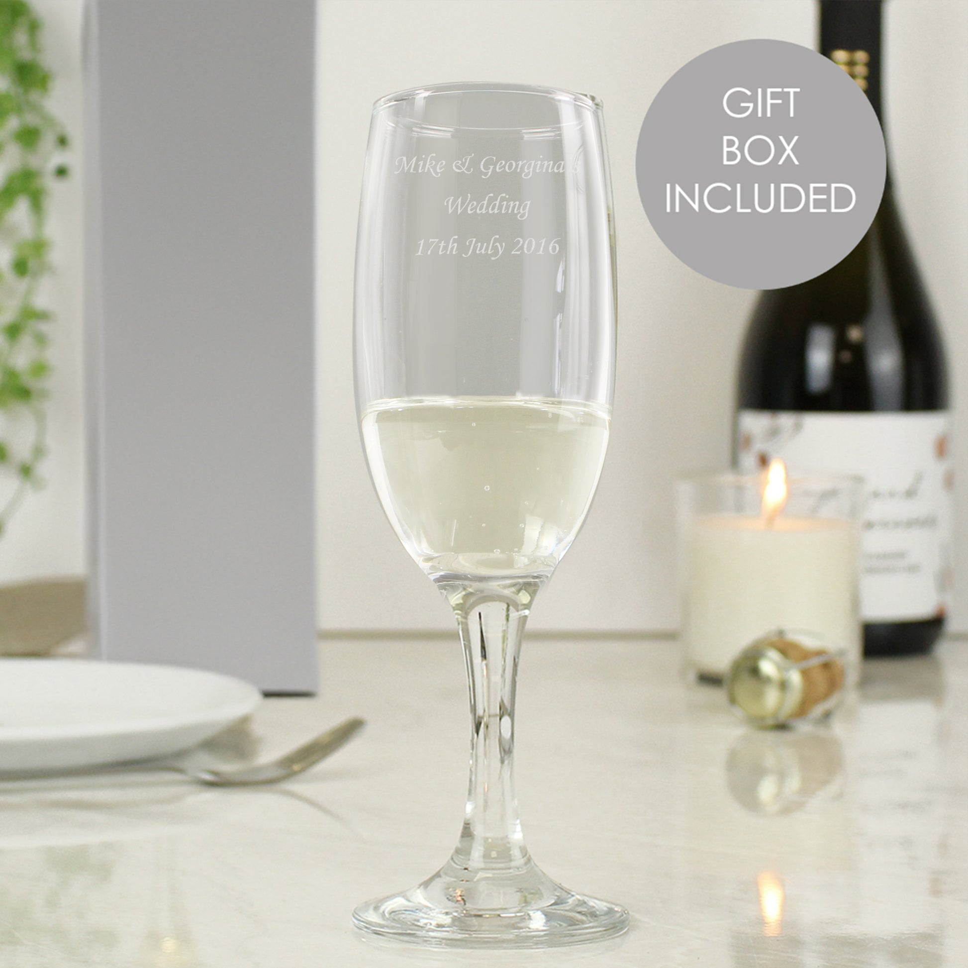 Personalised Traditional Toast Flute - Champagne Flute - Inspired Creative Gifts