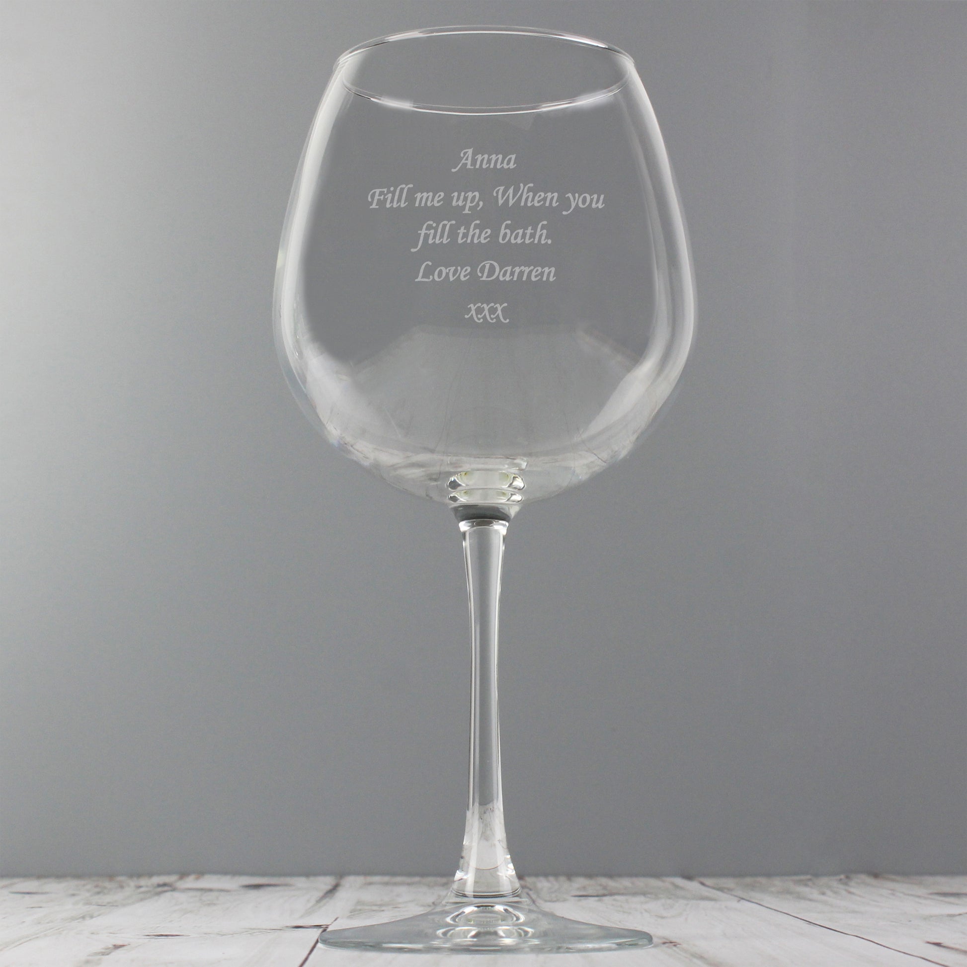 Personalised Bottle of Wine Glass - Glasses & Barware - Inspired Creative Gifts