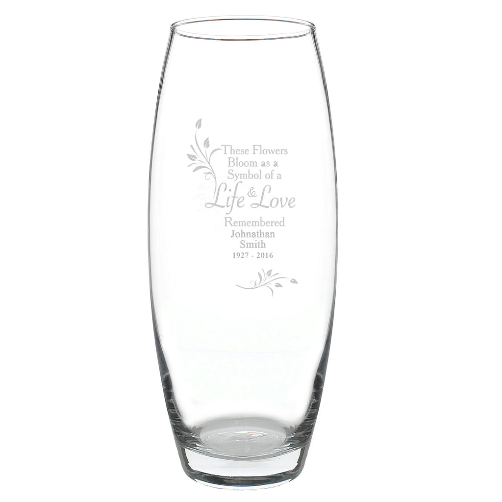 Personalised Life & Love Memorial Vase | Vases | Memorial Gift