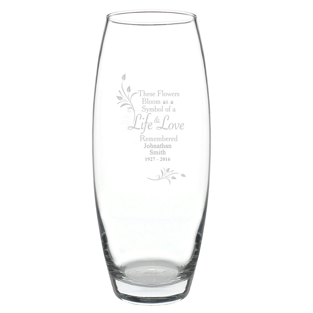 Personalised Life & Love Memorial Vase | Vases | Memorial Gift
