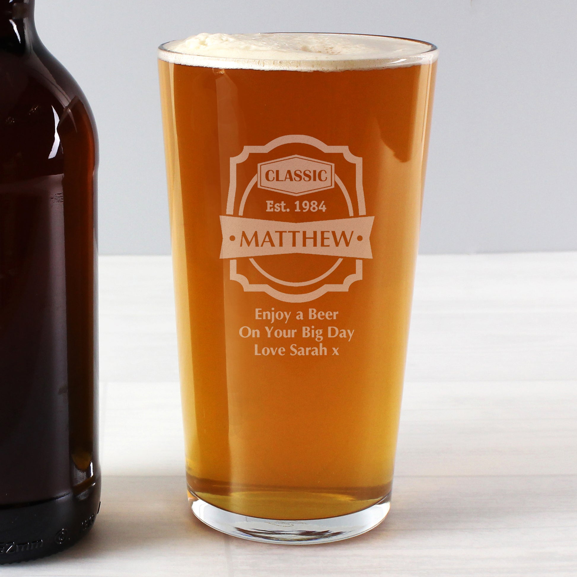 Personalised Classic Pint Glass - Glasses & Barware - Inspired Creative Gifts