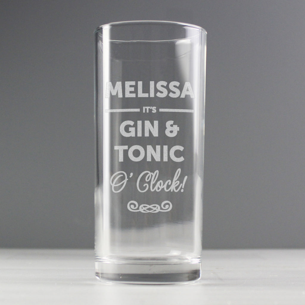 Personalised Its...OClock Hi Ball Glass - Glasses & Barware - Inspired Creative Gifts