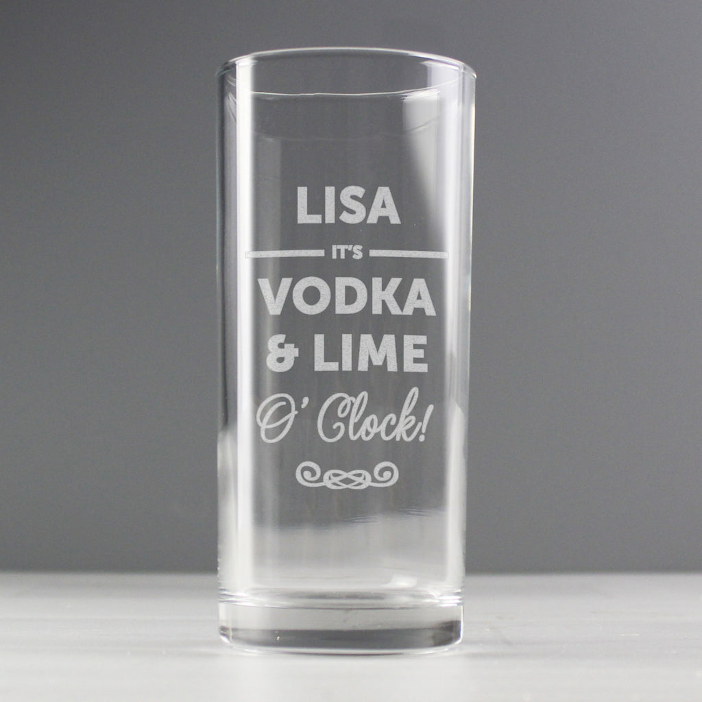 Personalised Its...OClock Hi Ball Glass - Glasses & Barware - Inspired Creative Gifts