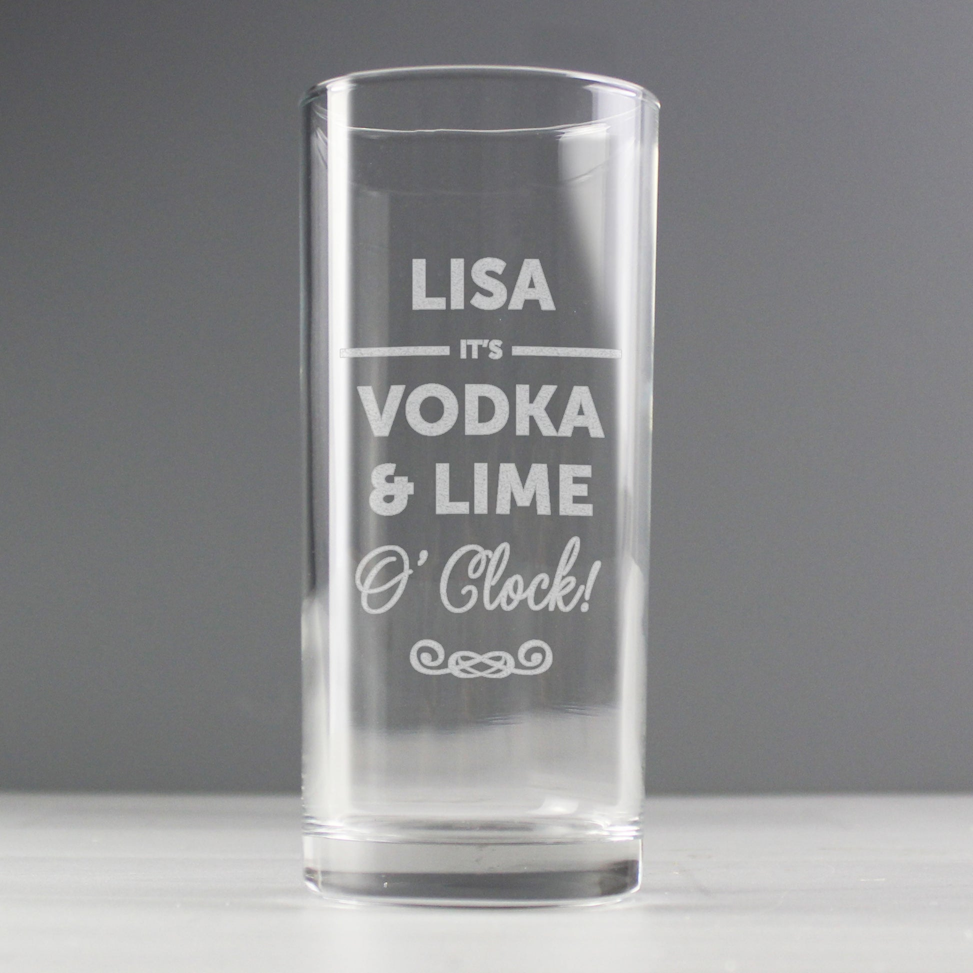 Personalised Its...OClock Hi Ball Glass - Glasses & Barware - Inspired Creative Gifts