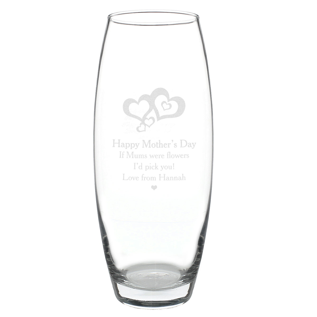 Personalised Love Hearts Bullet Vase | Vases