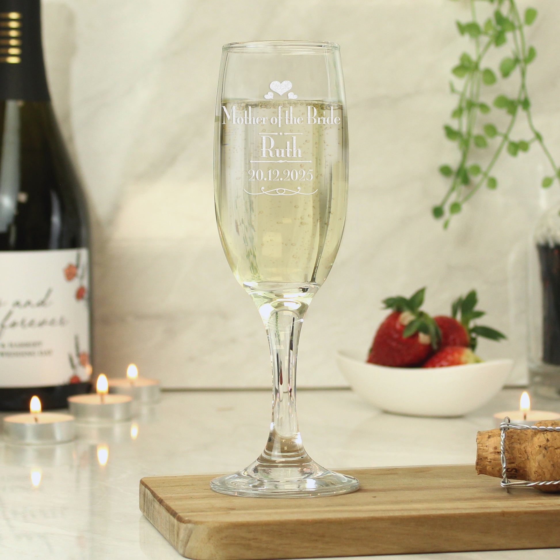 Personalised Decorative Wedding Mother of the Bride Glass Flute - Champagne Flute - Inspired Creative Gifts