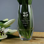 Personalised 25 Years Bullet Vase | Vases | Inspired Creative Gifts
