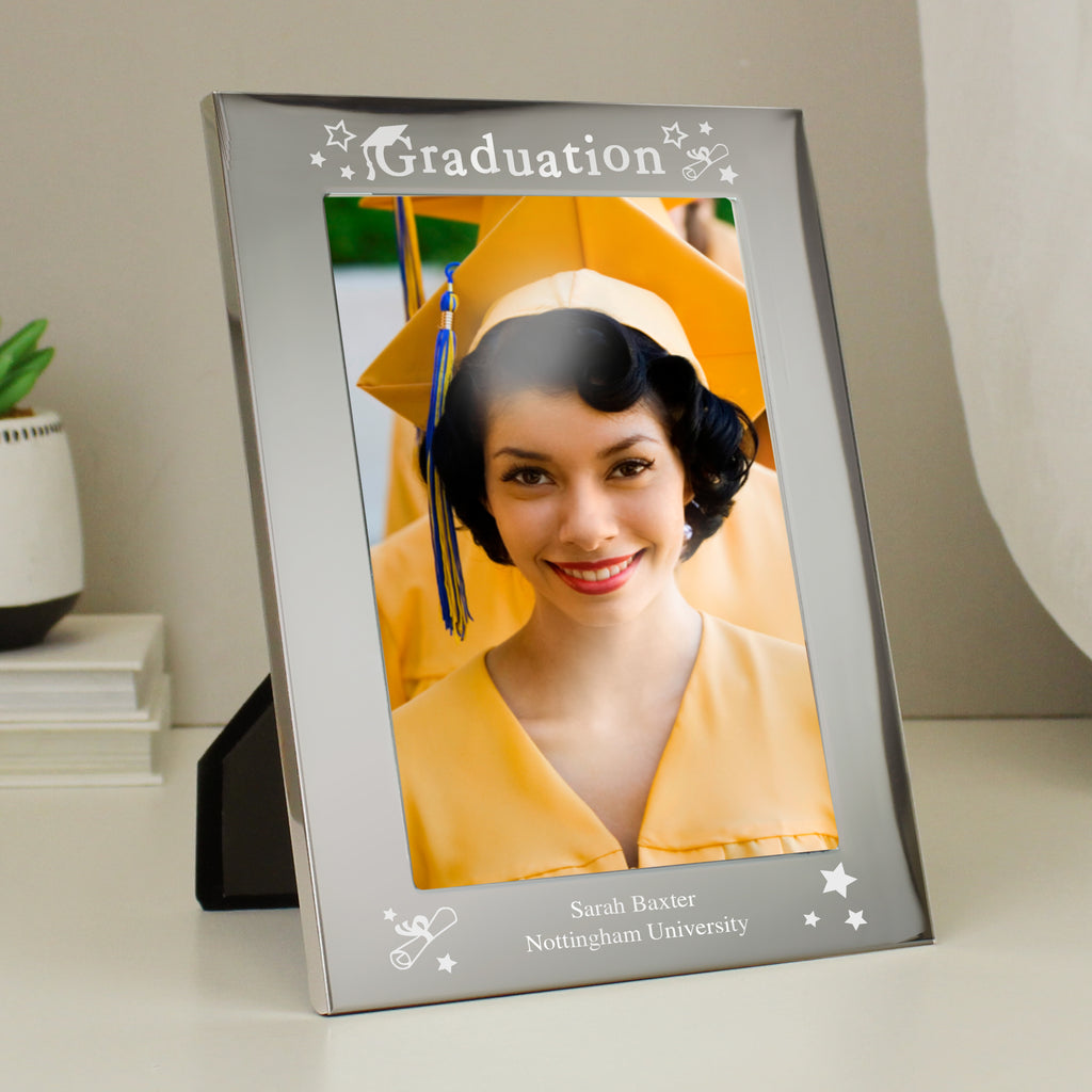 Personalised Graduation Confetti 5x7 Silver Photo Frame | Photo Frames, Albums and Guestbooks | Inspired Creative Gifts