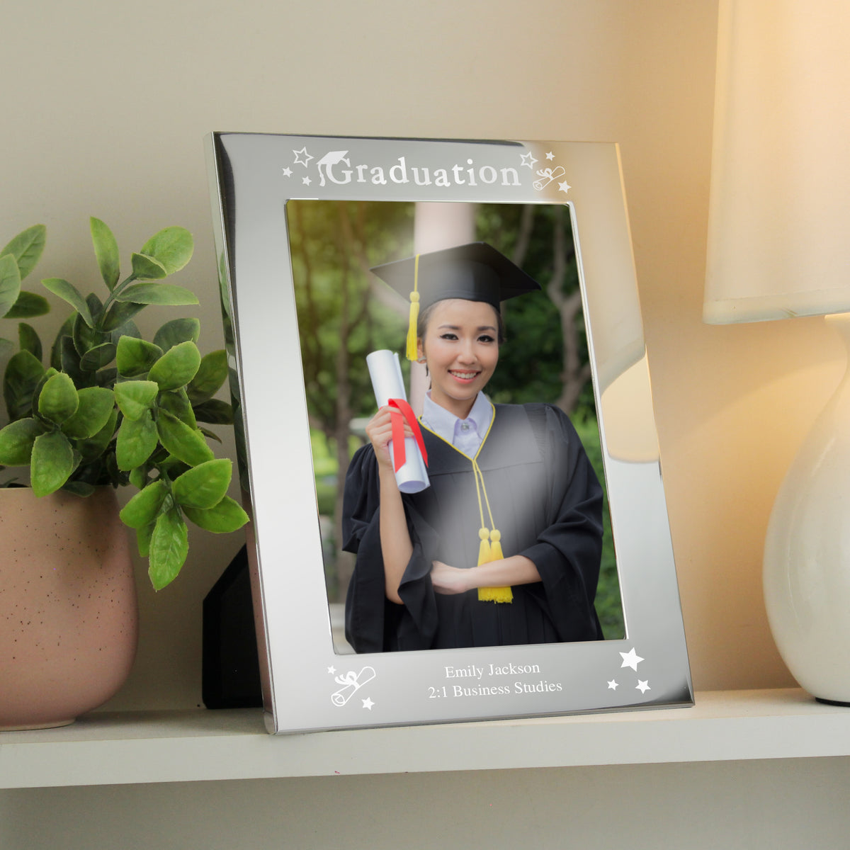 Personalised Graduation Confetti 5x7 Silver Photo Frame | Photo Frames, Albums and Guestbooks | Inspired Creative Gifts