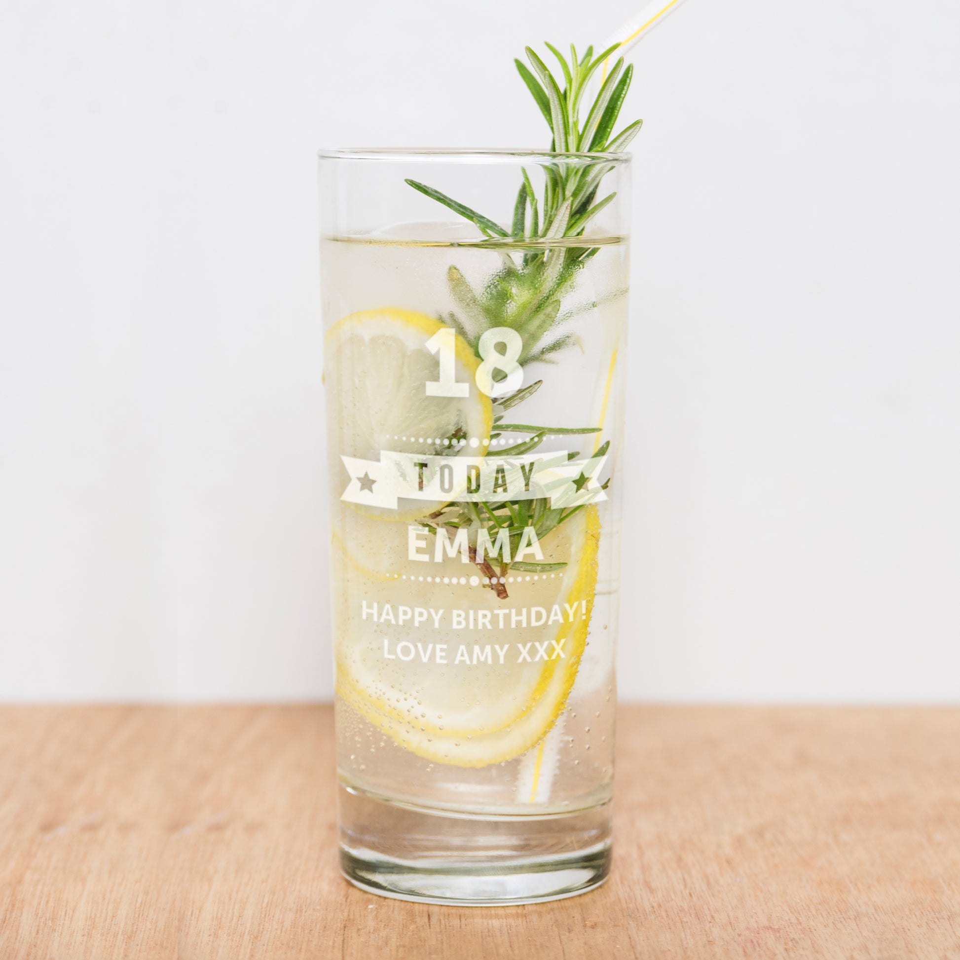 Personalised Birthday Star Hi Ball Glass - Glasses & Barware - Inspired Creative Gifts