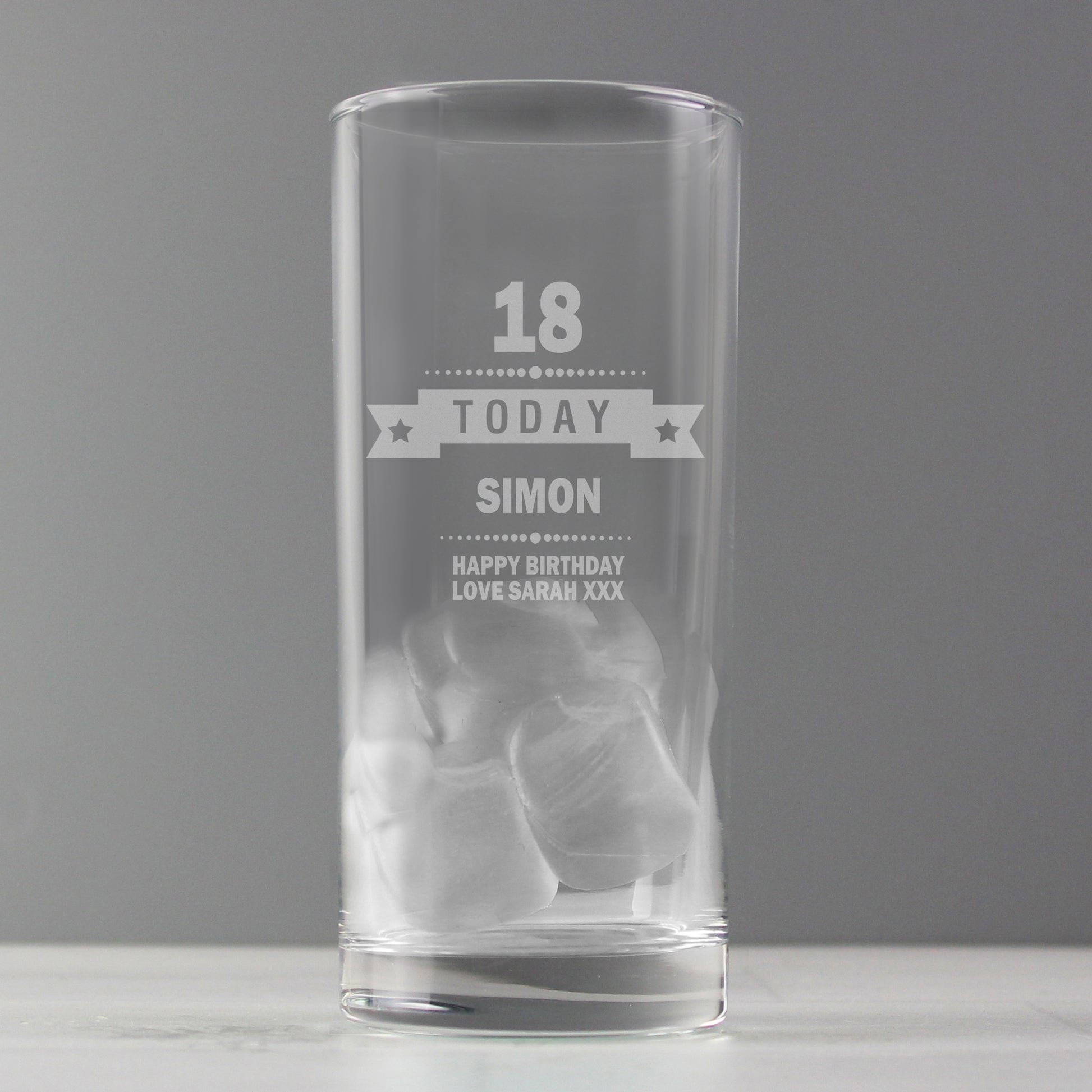 Personalised Birthday Star Hi Ball Glass - Glasses & Barware - Inspired Creative Gifts