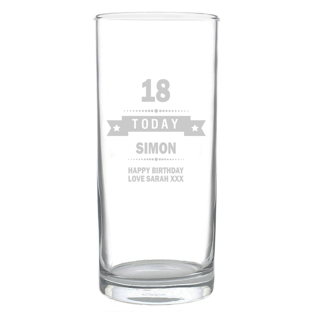 Personalised Birthday Star Hi Ball Glass - Glasses & Barware - Inspired Creative Gifts