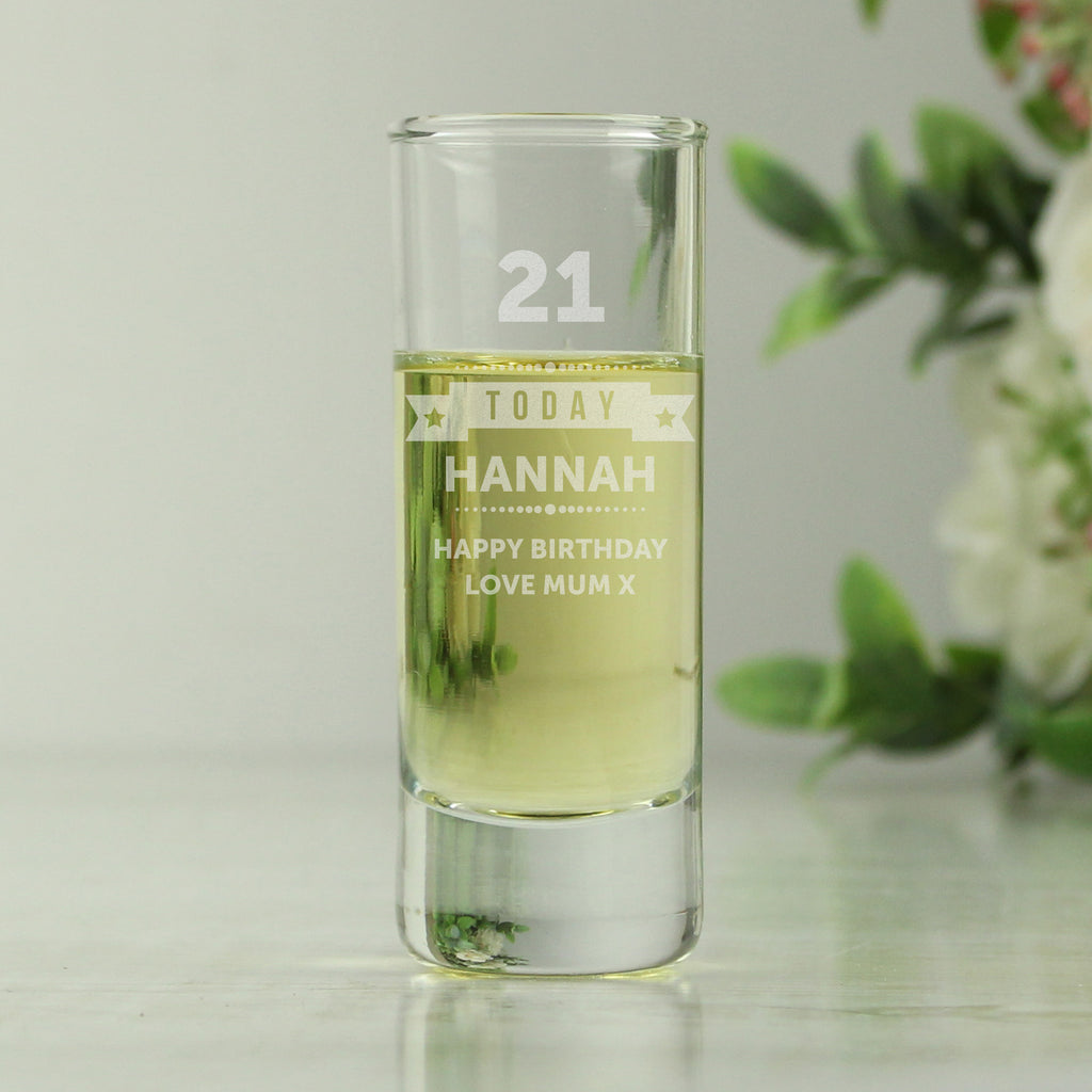 Personalised Birthday Star Shot Glass - Shot Glass - Inspired Creative Gifts