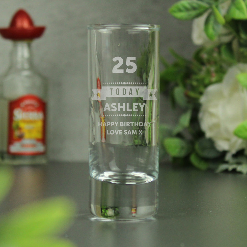 Personalised Birthday Star Shot Glass - Shot Glass - Inspired Creative Gifts