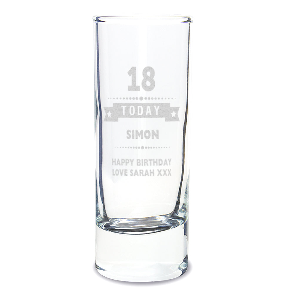 Personalised Birthday Star Shot Glass - Shot Glass - Inspired Creative Gifts