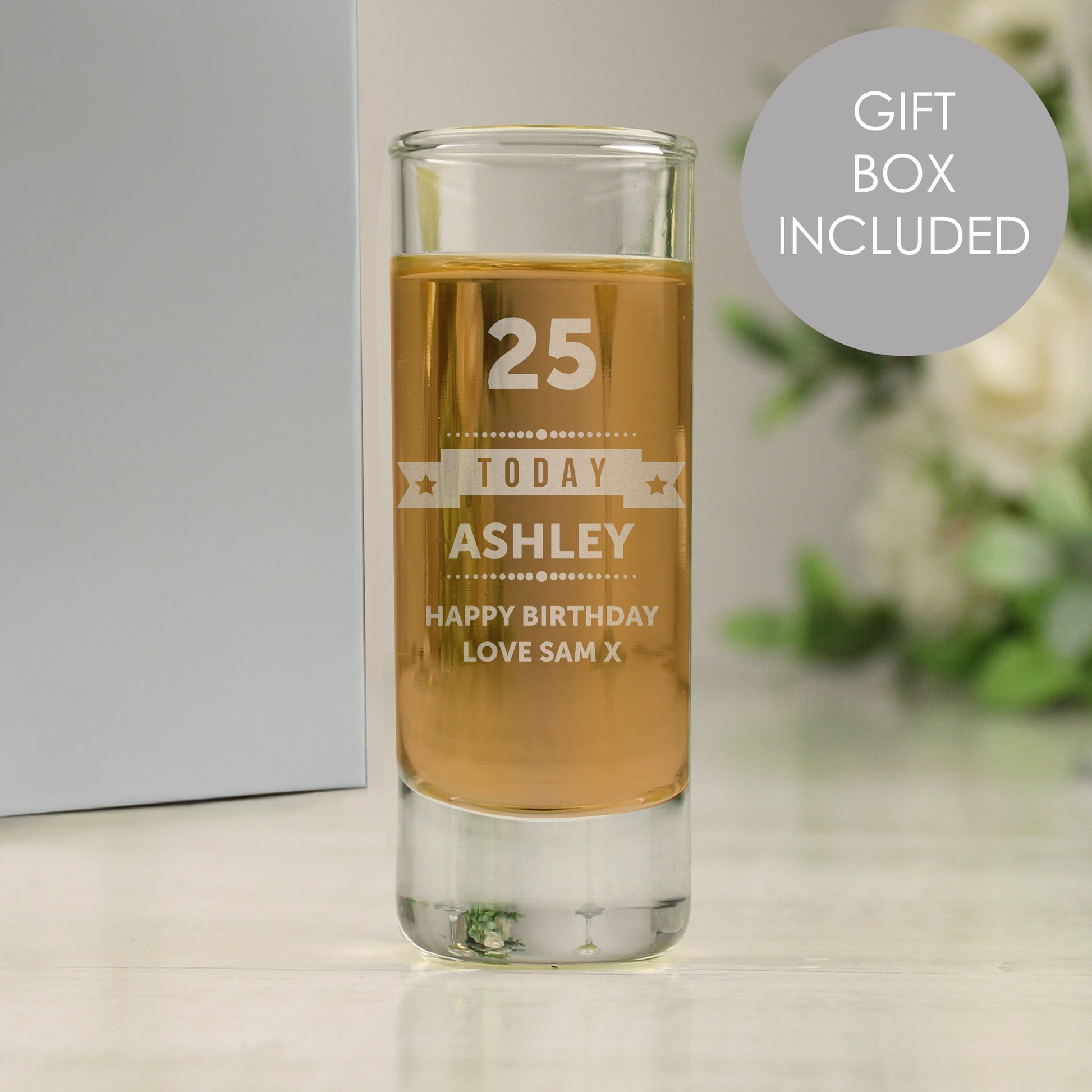Personalised Birthday Star Shot Glass - Shot Glass - Inspired Creative Gifts