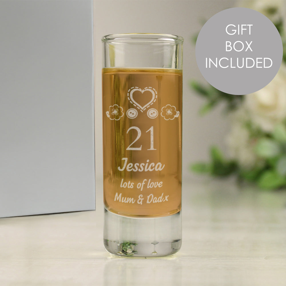 Personalised Birthday Craft Shot Glass Engraved - Shot Glass - Inspired Creative Gifts