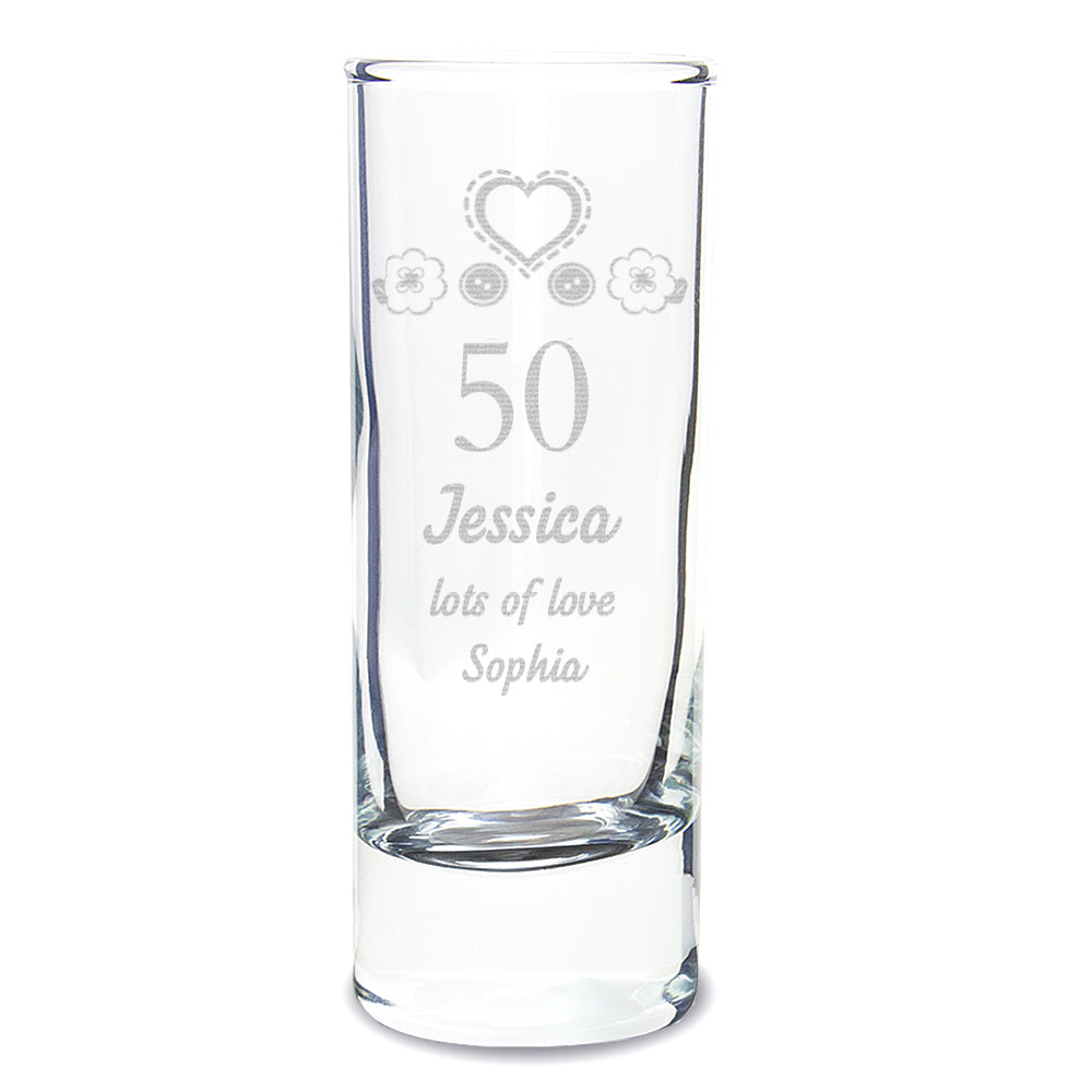 Personalised Birthday Craft Shot Glass Engraved - Shot Glass - Inspired Creative Gifts