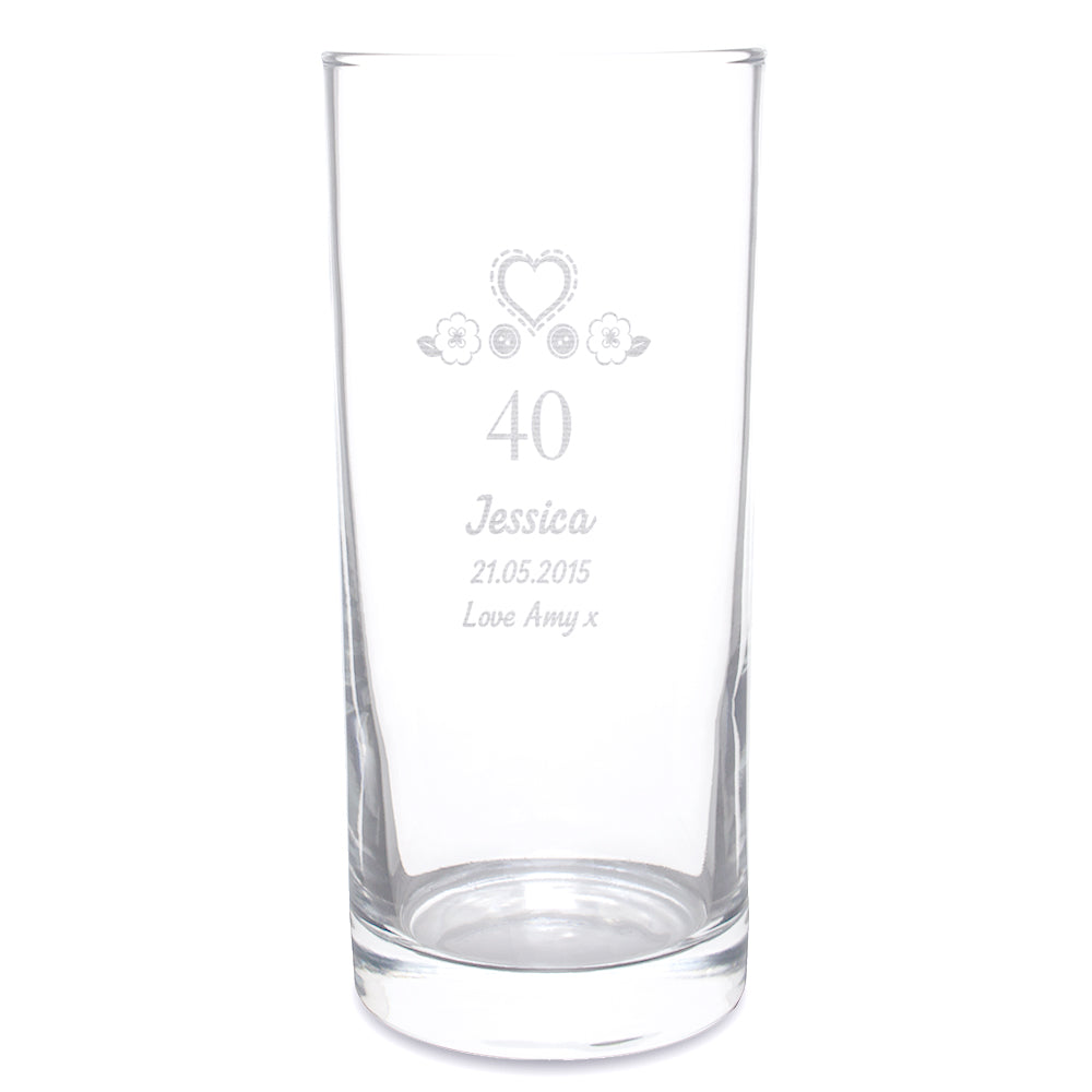 Personalised Birthday Craft Hi Ball Glass - Glasses & Barware - Inspired Creative Gifts