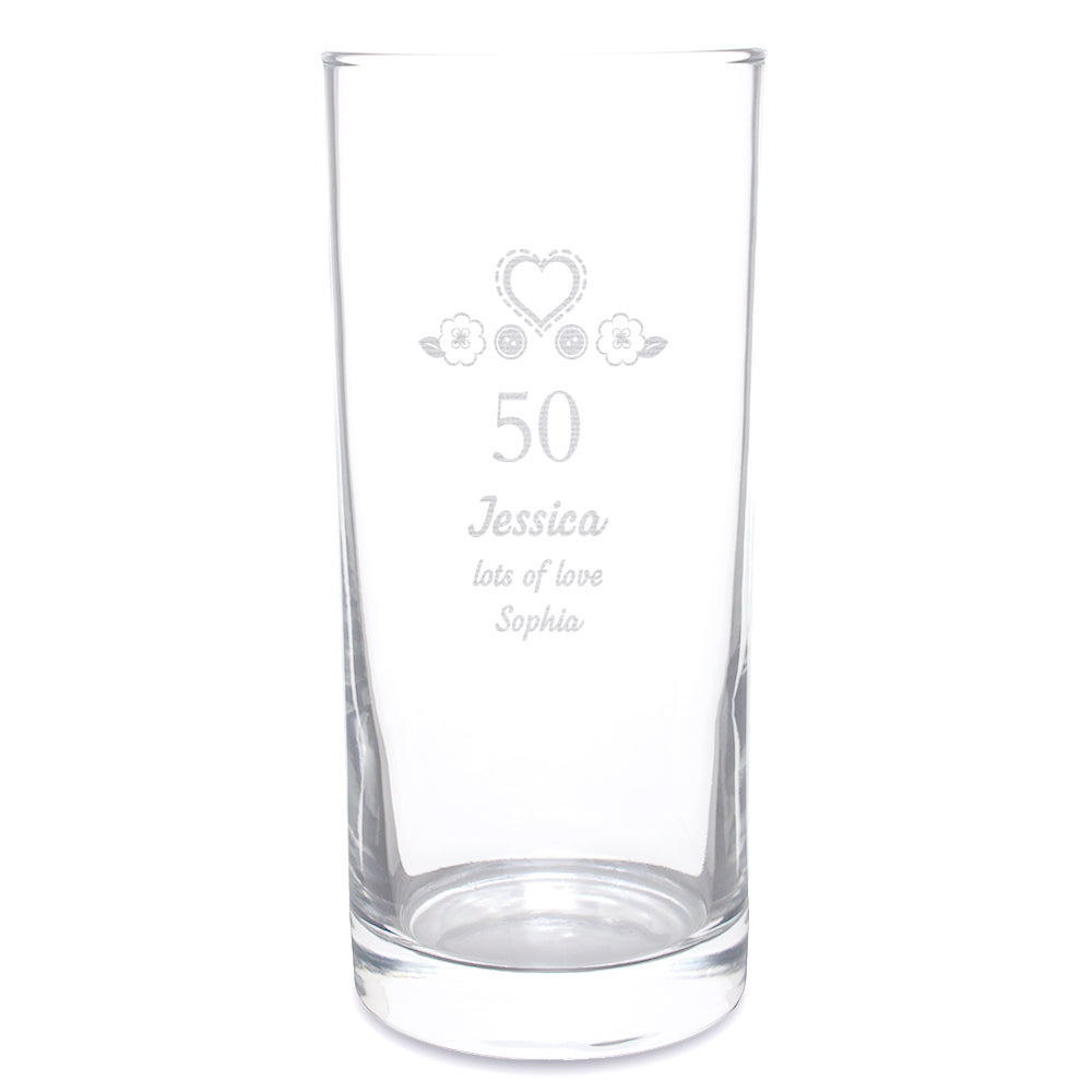 Personalised Birthday Craft Hi Ball Glass - Glasses & Barware - Inspired Creative Gifts