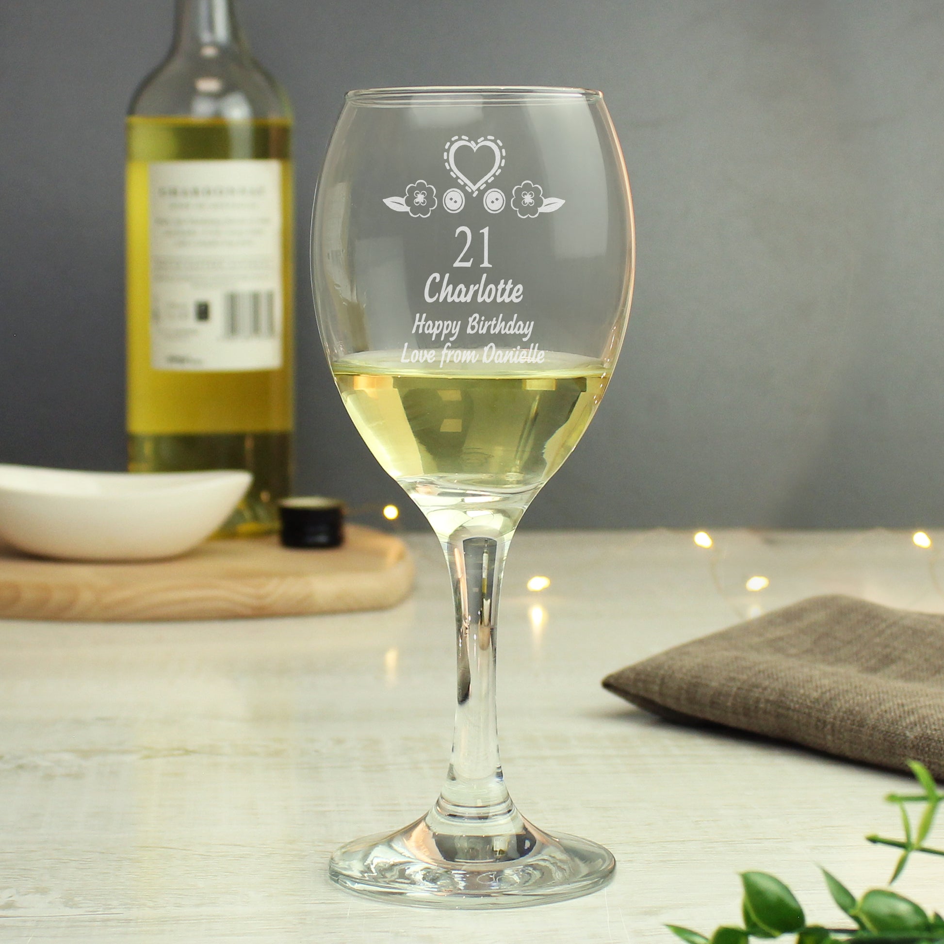 Personalised Birthday Craft Wine Glass - Wine Glass - Inspired Creative Gifts