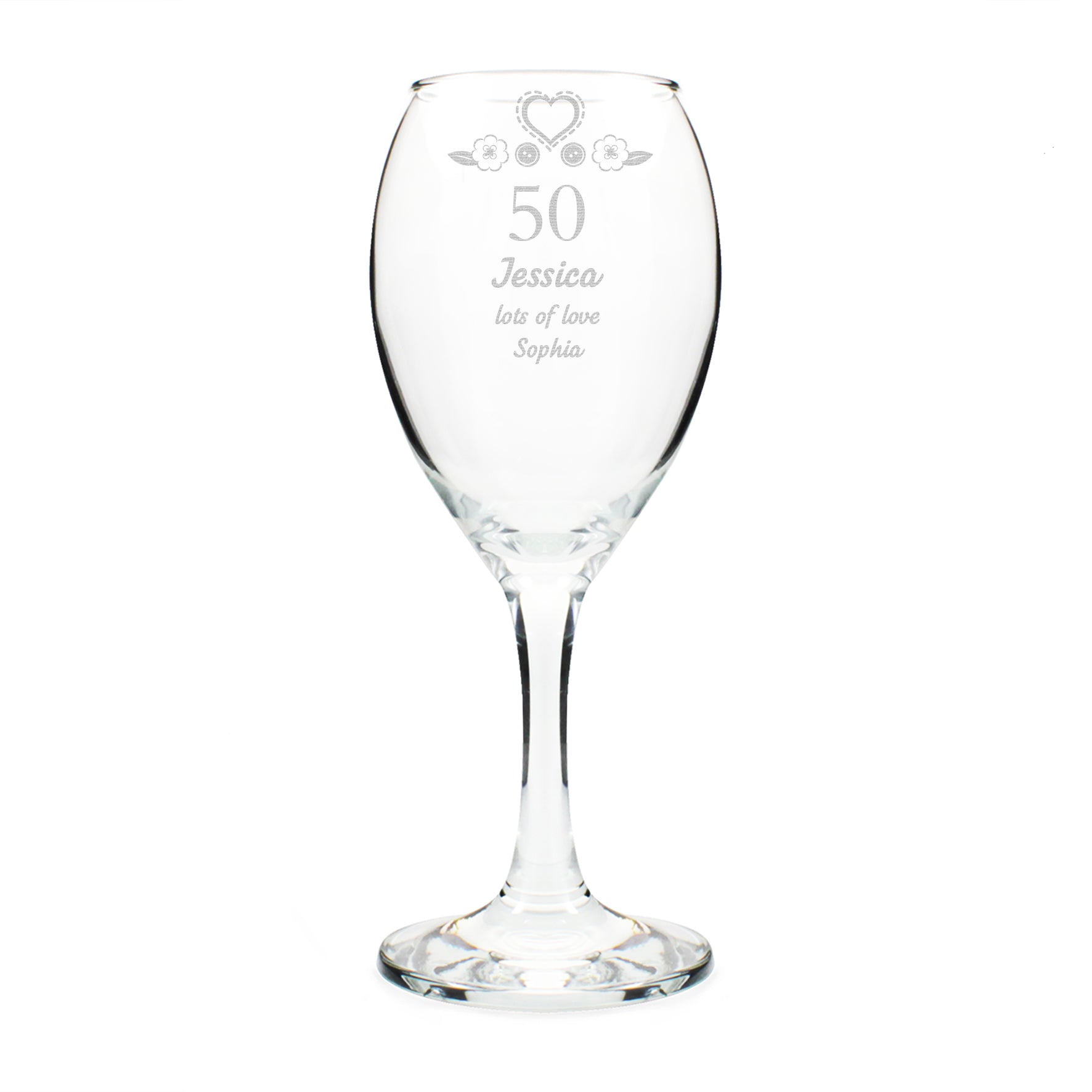 Personalised Birthday Craft Wine Glass - Wine Glass - Inspired Creative Gifts