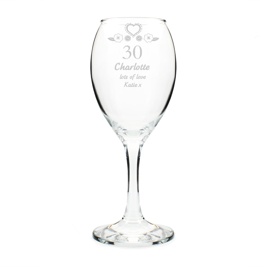 Personalised Birthday Craft Wine Glass - Wine Glass - Inspired Creative Gifts