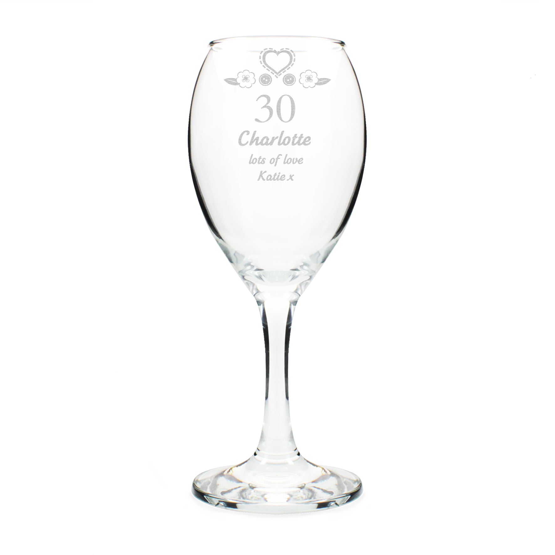 Personalised Birthday Craft Wine Glass - Wine Glass - Inspired Creative Gifts