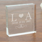 Personalised Monogram Crystal Token | Ornaments | Wedding Gift
