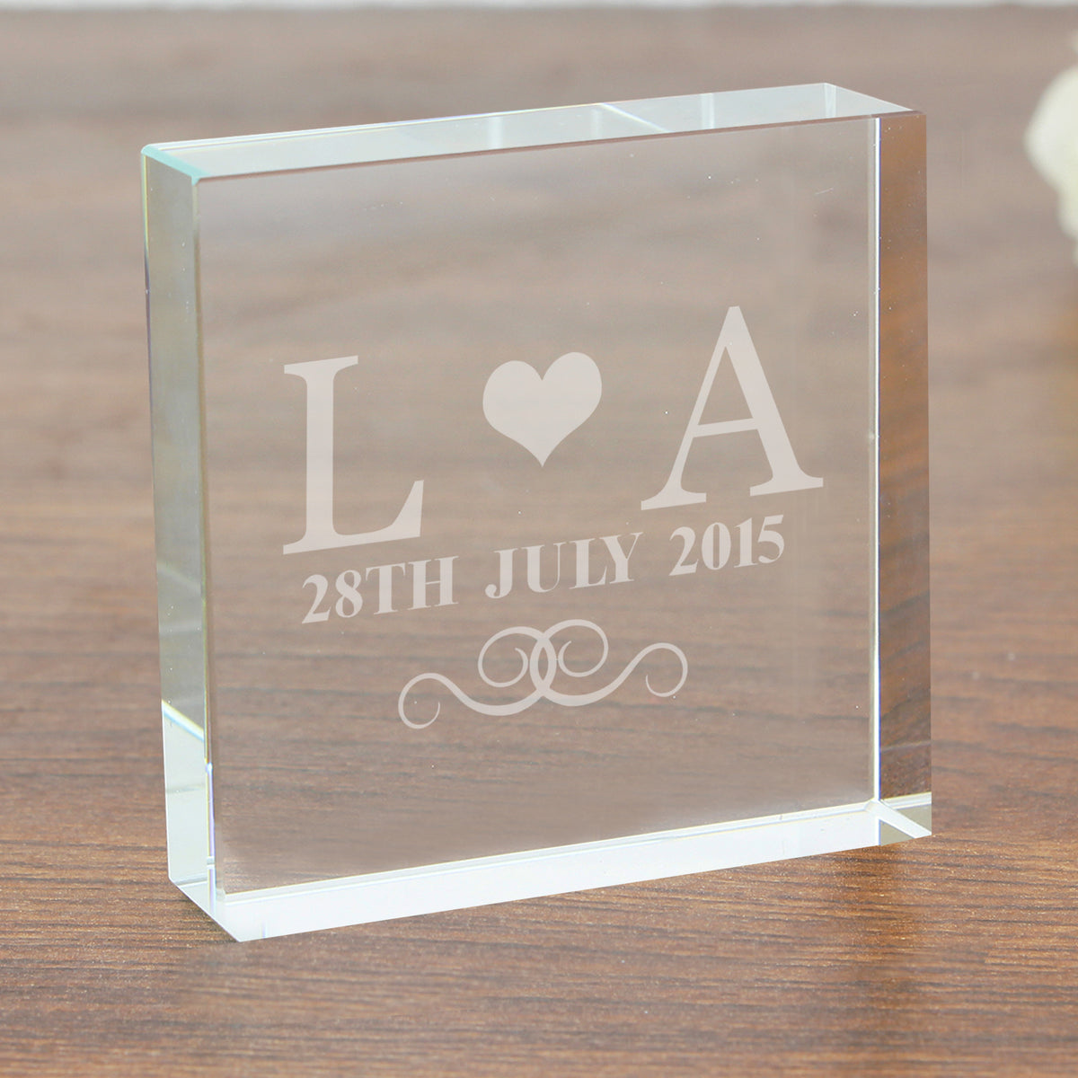 Personalised Monogram Crystal Token | Ornaments | Wedding Gift