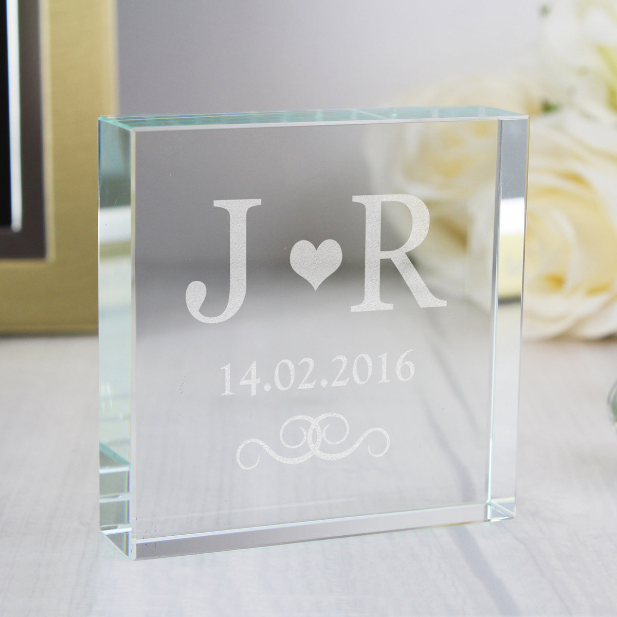 Personalised Monogram Crystal Token | Ornaments | Wedding Gift
