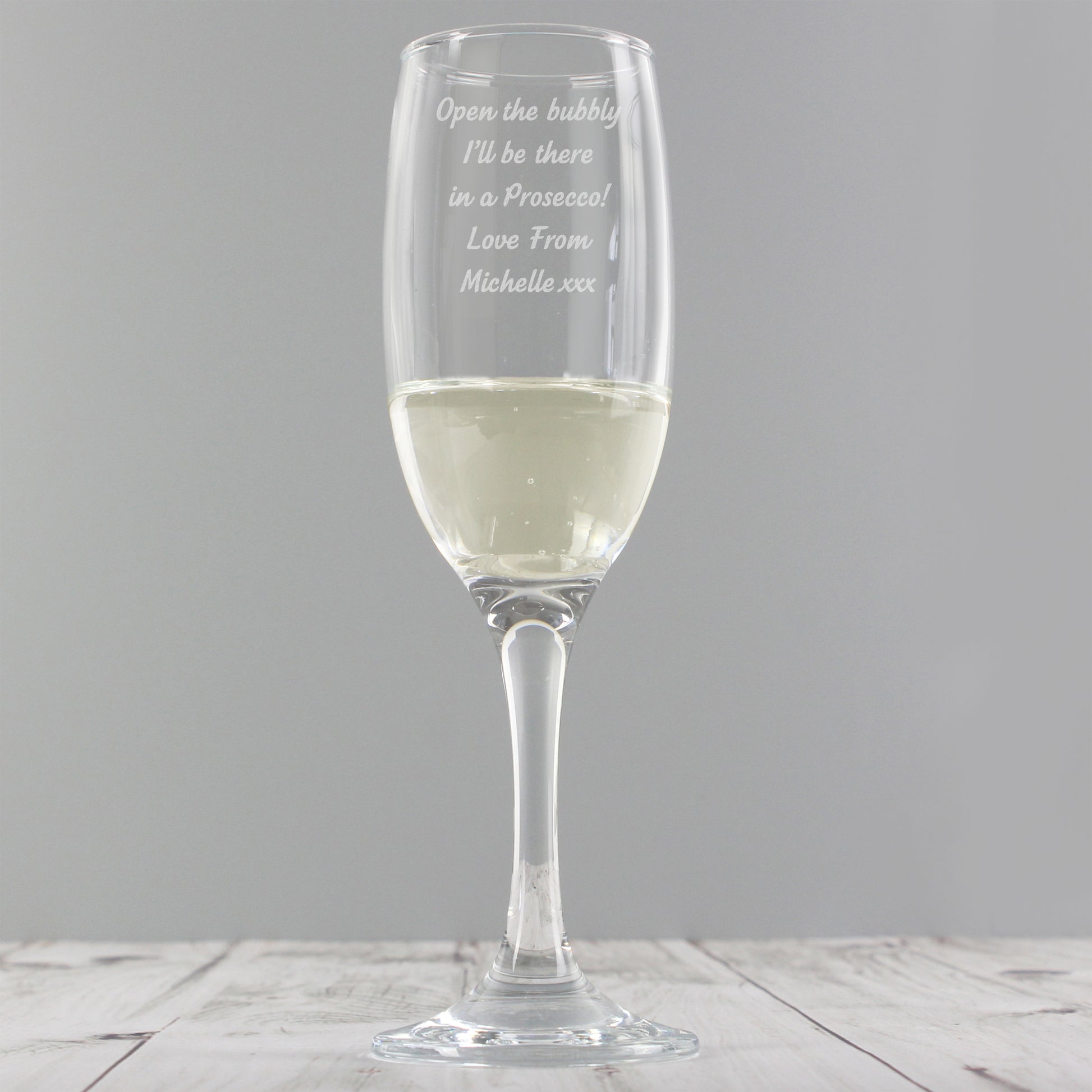 Personalised Any Message Prosecco Flute - Champagne Flute - Inspired Creative Gifts