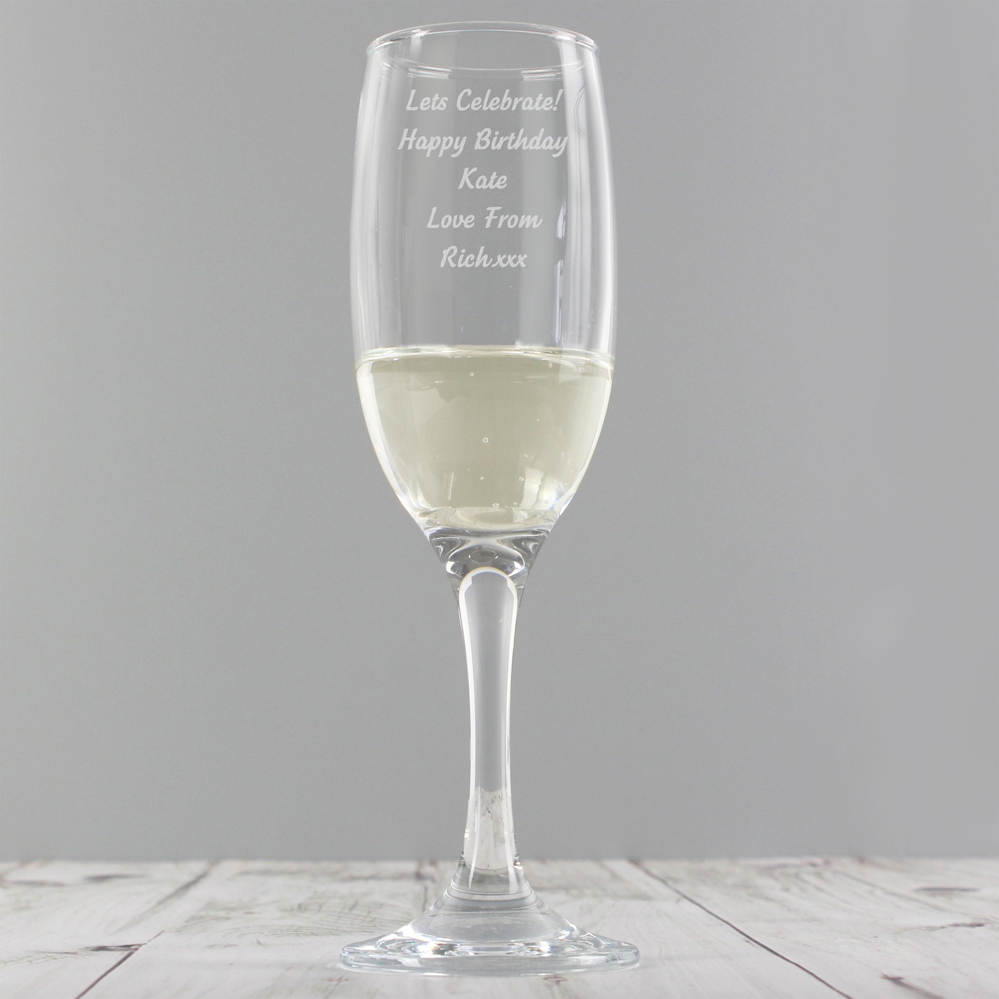 Personalised Any Message Prosecco Flute - Champagne Flute - Inspired Creative Gifts