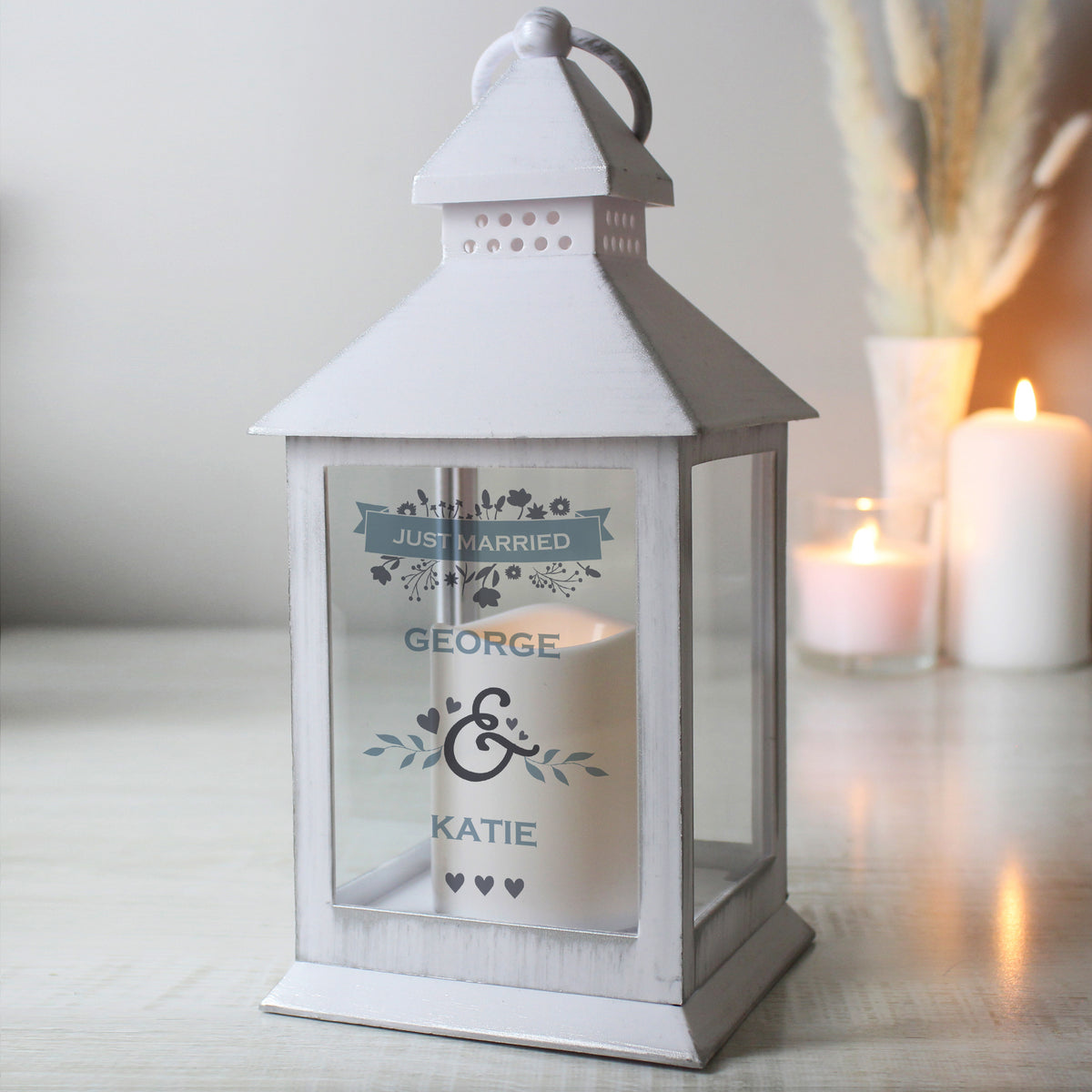 Personalised Couples Special Date White Lantern | Wedding Gift
