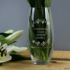Personalised Floral Bullet Vase | Gift for Her