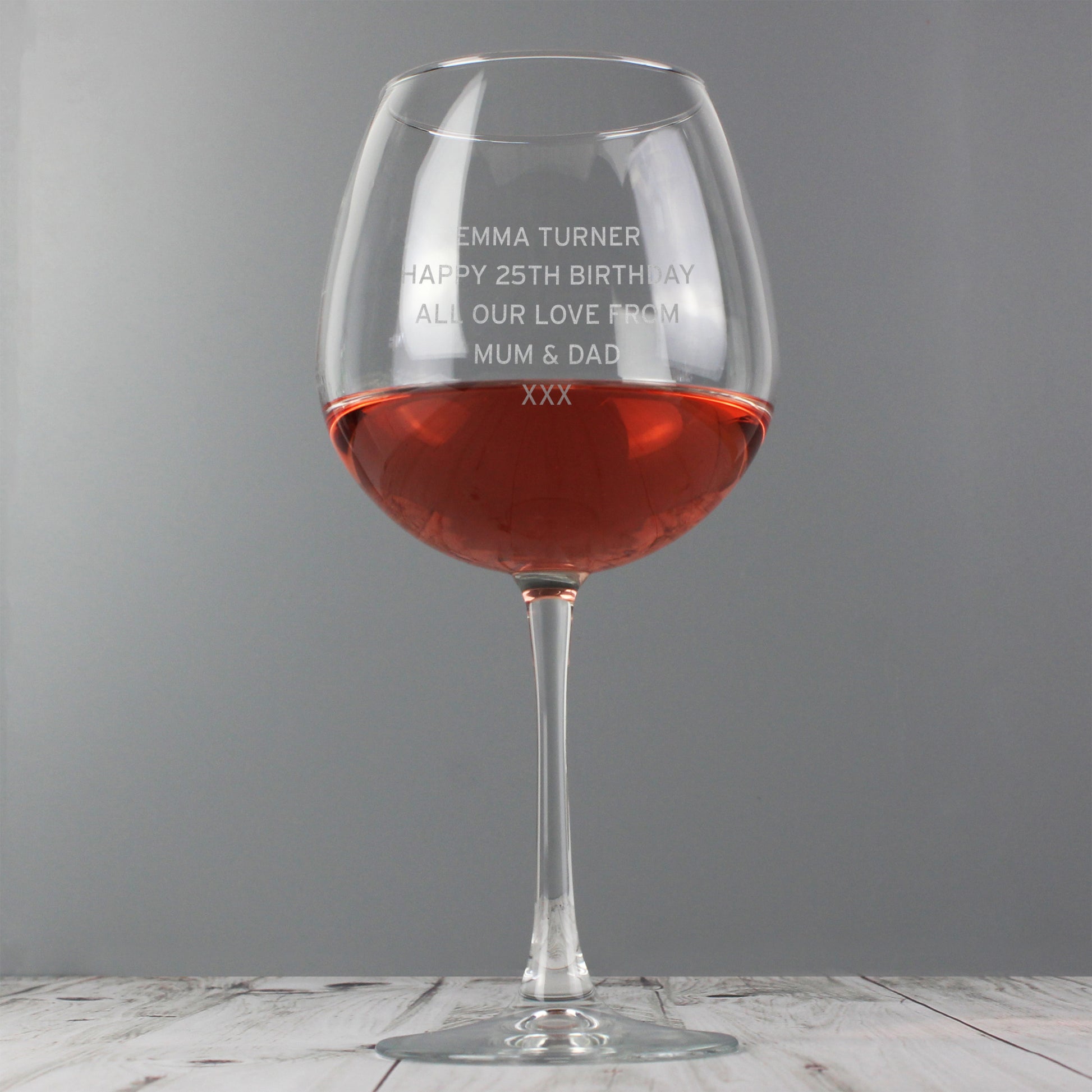 Personalised Bold Statement Bottle of Wine Glass - Wine Glass - Inspired Creative Gifts