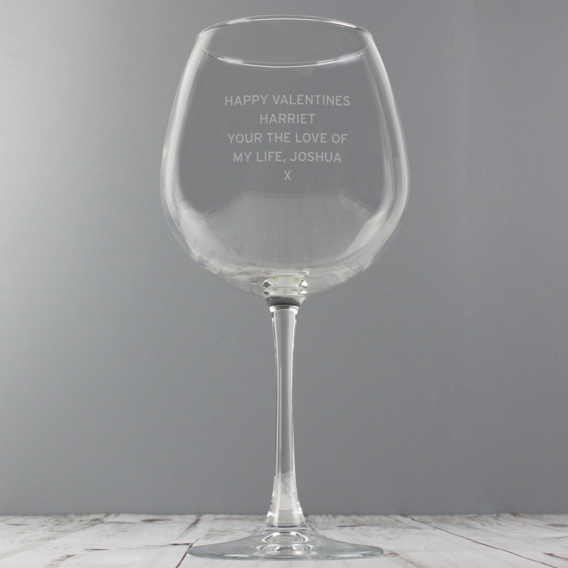 Personalised Bold Statement Bottle of Wine Glass - Wine Glass - Inspired Creative Gifts