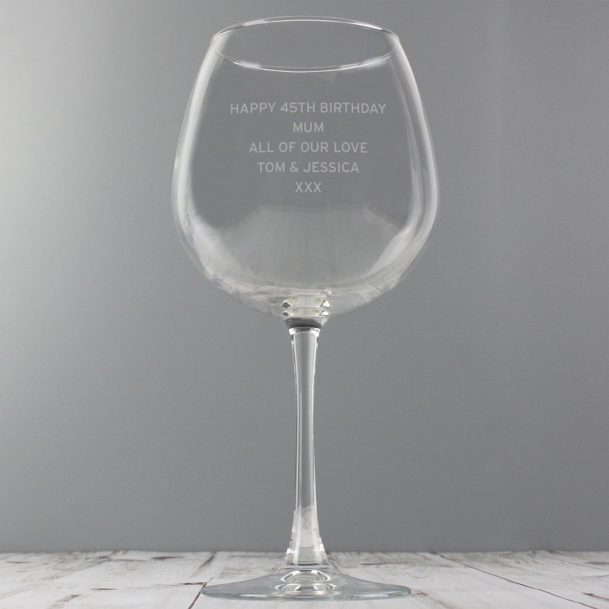 Personalised Bold Statement Bottle of Wine Glass - Wine Glass - Inspired Creative Gifts