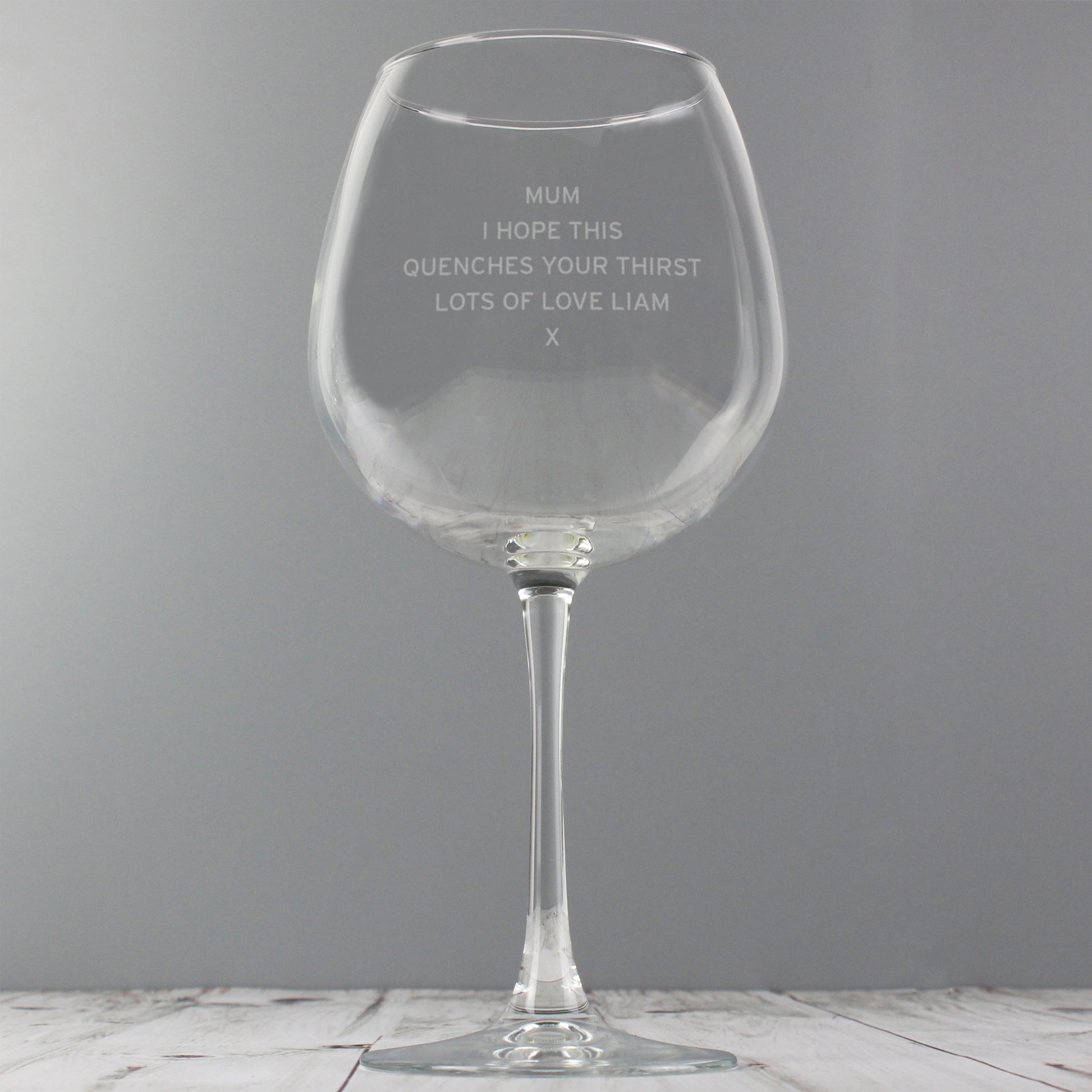 Personalised Bold Statement Bottle of Wine Glass - Wine Glass - Inspired Creative Gifts