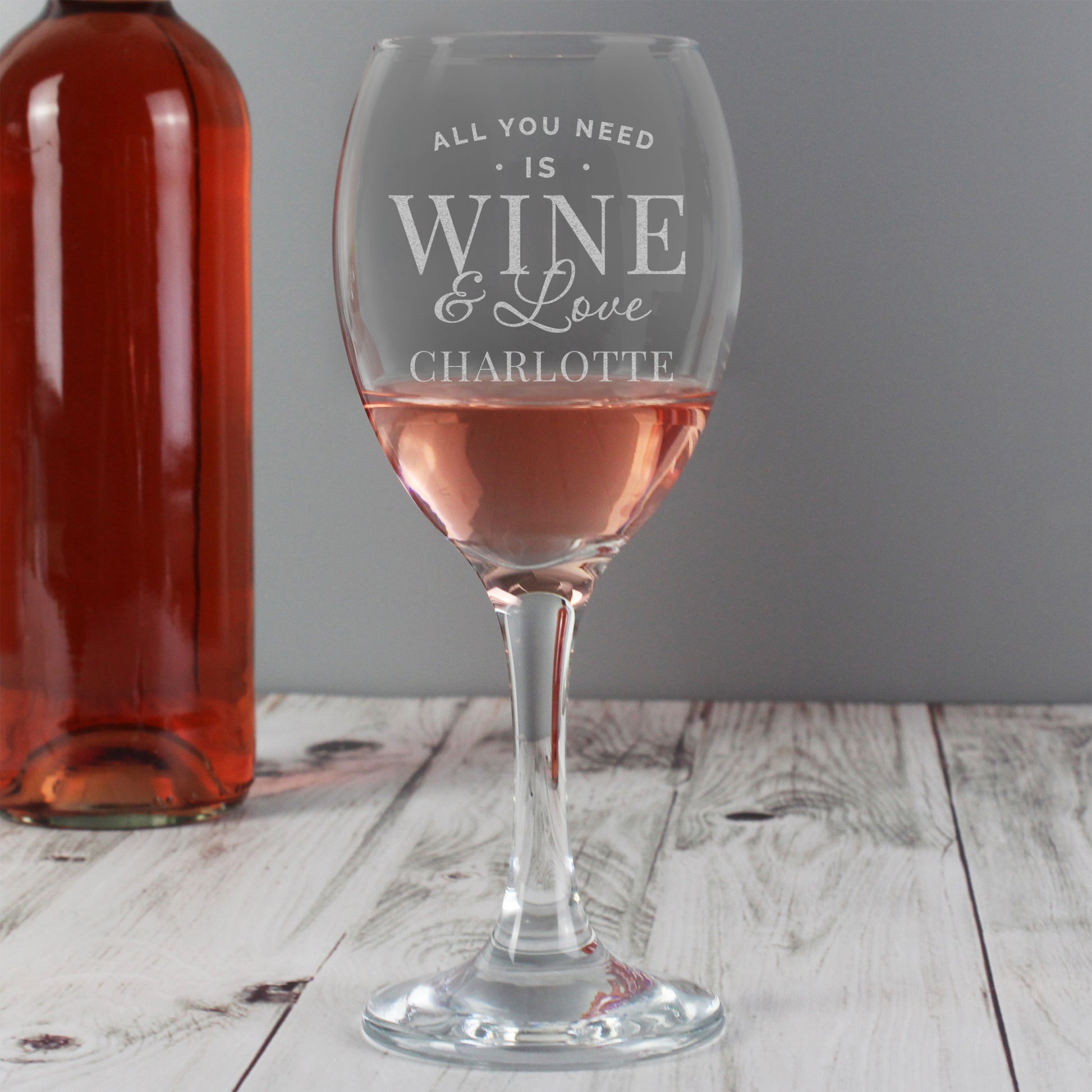 Personalised 'All You Need is Wine' Wine Glass - Wine Glass - Inspired Creative Gifts